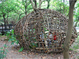 Arvydas Alisanka, 2012, Egg-Shelter, Branches, 3x3x6m, Guandu International Outdoor Sculpture Festival “Migratory bird”, Taiwan